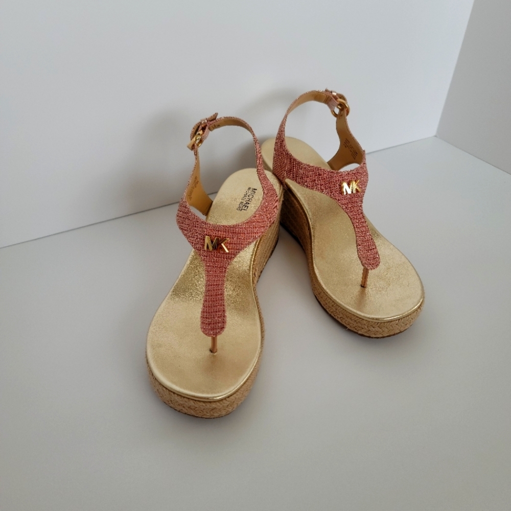 Michael Kors Laney Thong Rose Gold Sandle Women's 8.5